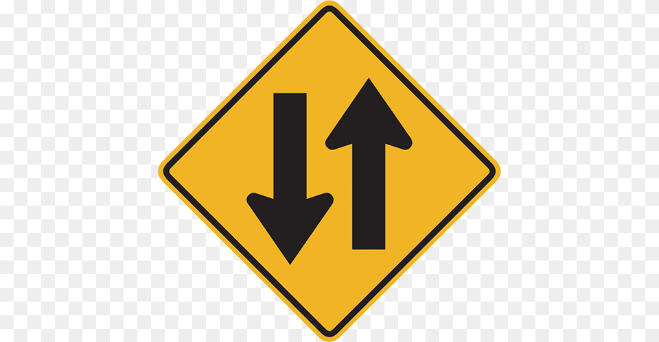 The One Way Street Or Roadway Is About To Change To Up And Down Arrow Sign, Symbol, Road Sign Free Transparent Png