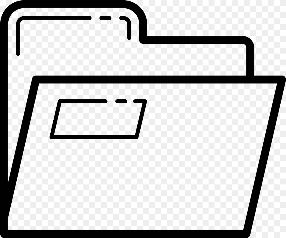 The Open Folder Icon For Pc Folder Black And White, Gray Png Image