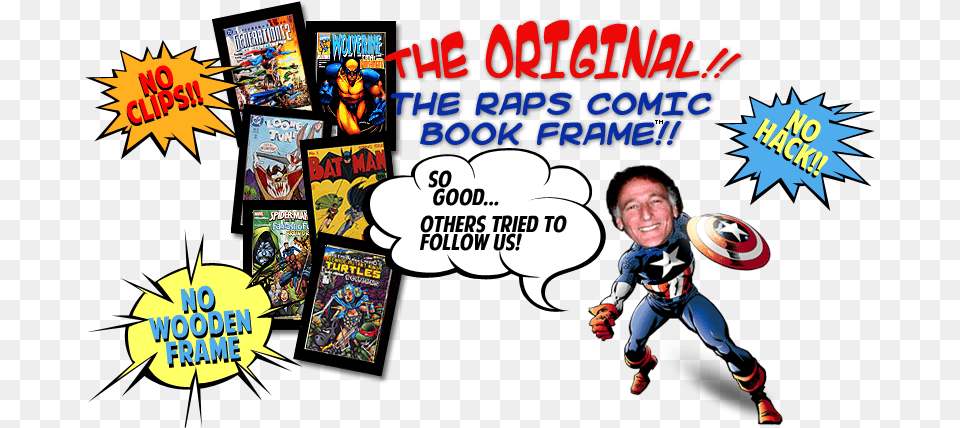 The Orginial Raps Comic Book Frame Frame And Matte Comic Book, Comics, Publication, Baby, Person Free Png Download