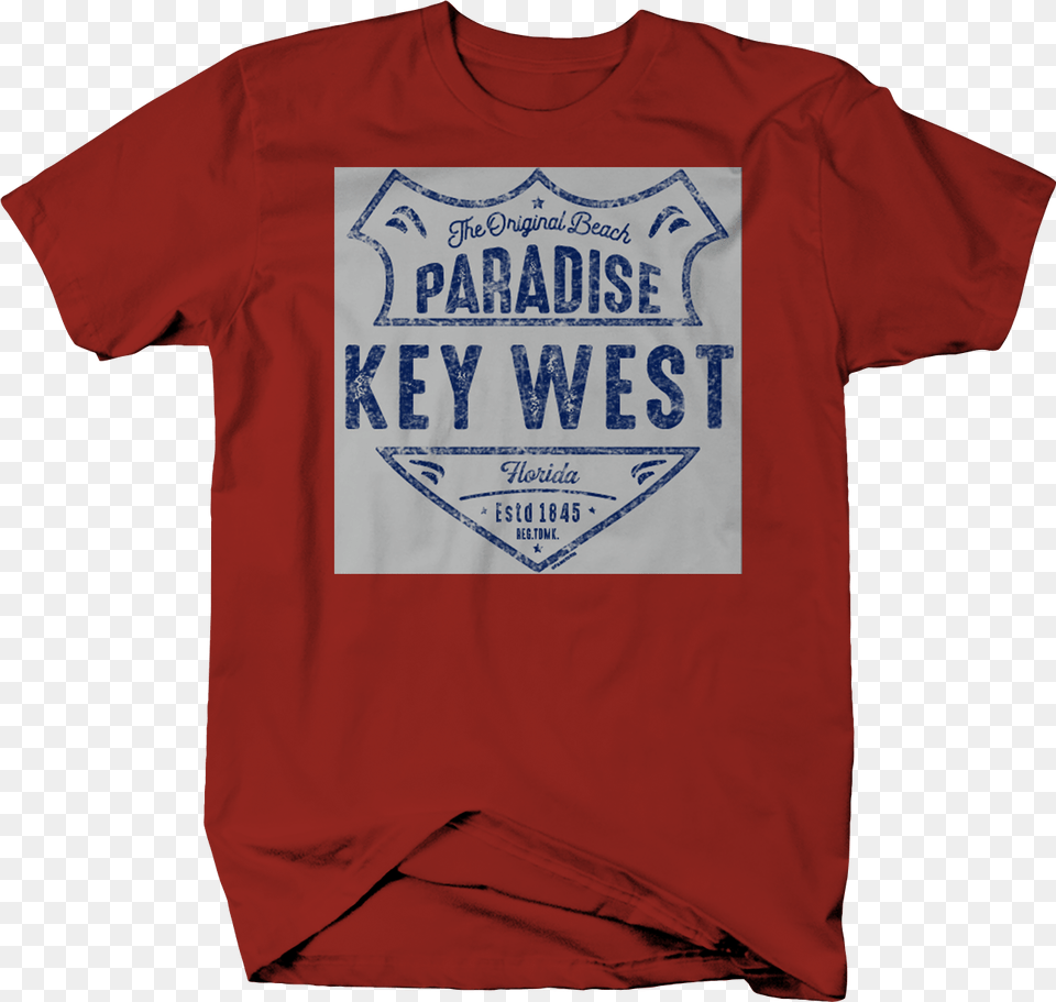 The Original Beach Key West Florida Ocean Waves Active Shirt, Clothing, T-shirt Png