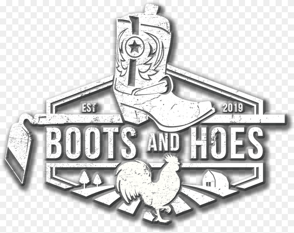 The Original Boots And Hoes Official Brand Emblem, Symbol, Animal, Bird, Chicken Png Image