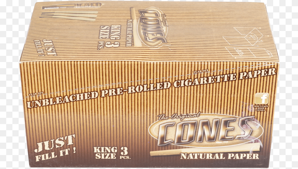 The Original Cones Natural Paper King Size 3 Piece Box, Book, Publication, Cardboard, Carton Free Transparent Png