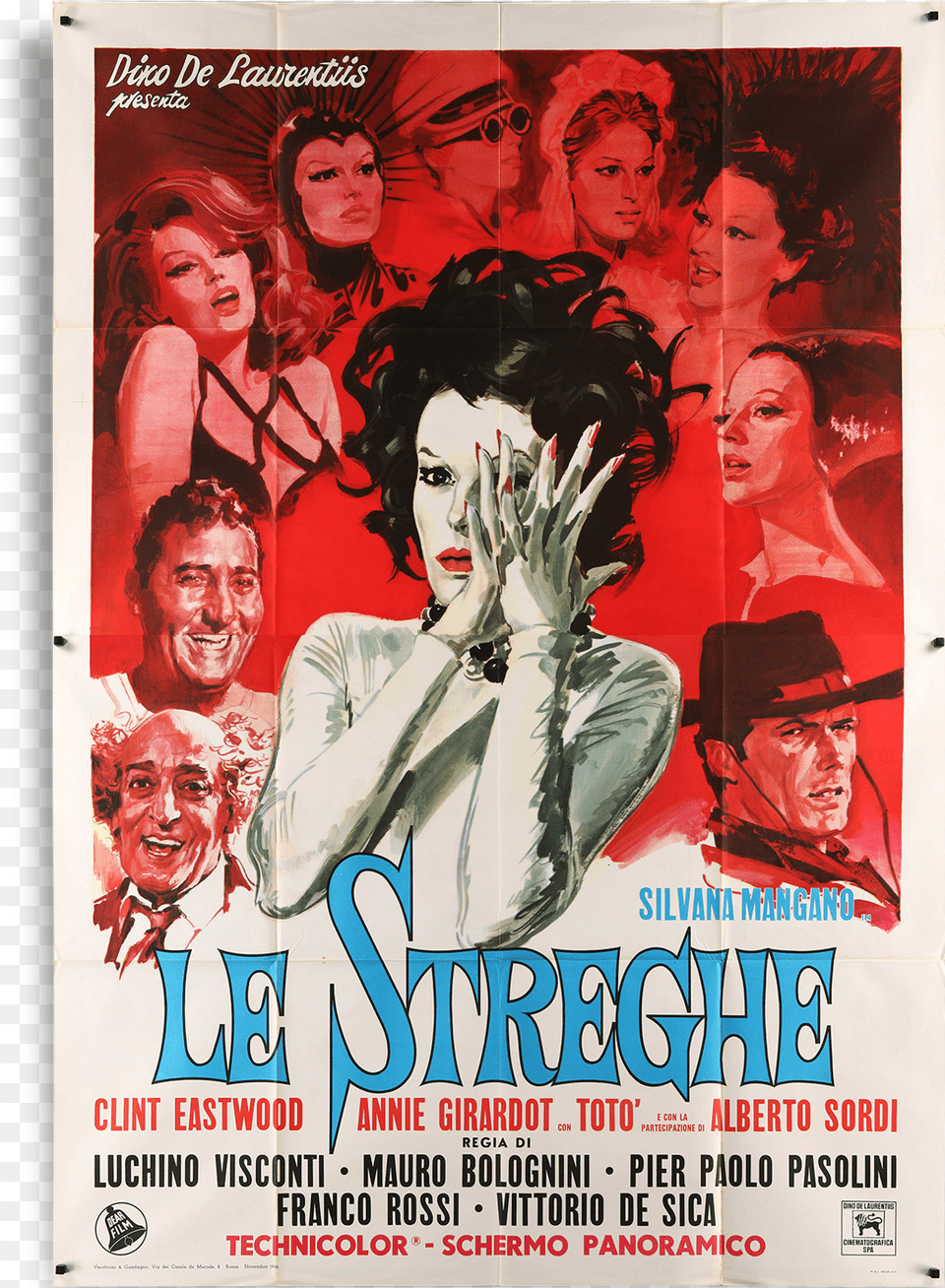 The Original Italian Witches Le Streghe 1967 Dvd Cover, Advertisement, Poster, Adult, Person Free Png