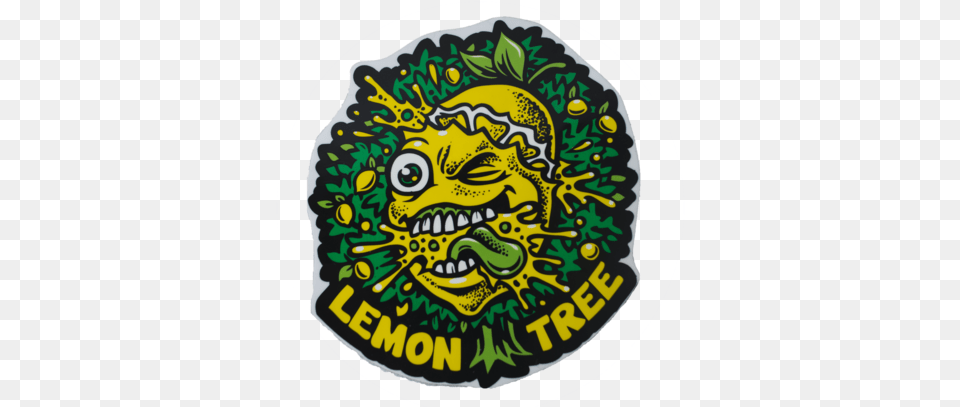 The Original Lemon Splat Sticker Life Lemon Tree Weed Stickers, Logo, Emblem, Symbol Png Image