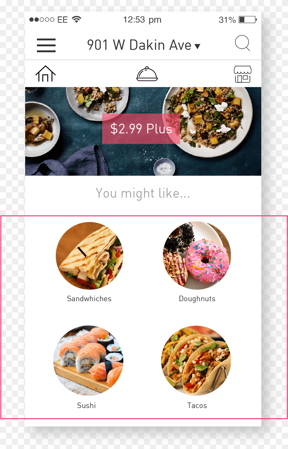 The Original Postmates Interface Consisted Of Multiple Side Dish, Food, Lunch, Meal, Text Free Png Download