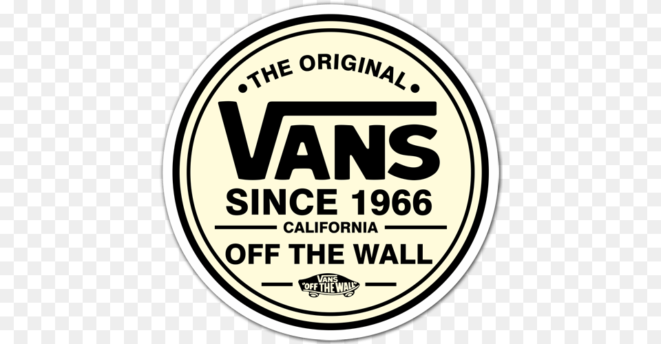 The Original Vans Sticker Design Logo Sticker Vans Vans Off The Wall Round Logo, Disk Png Image