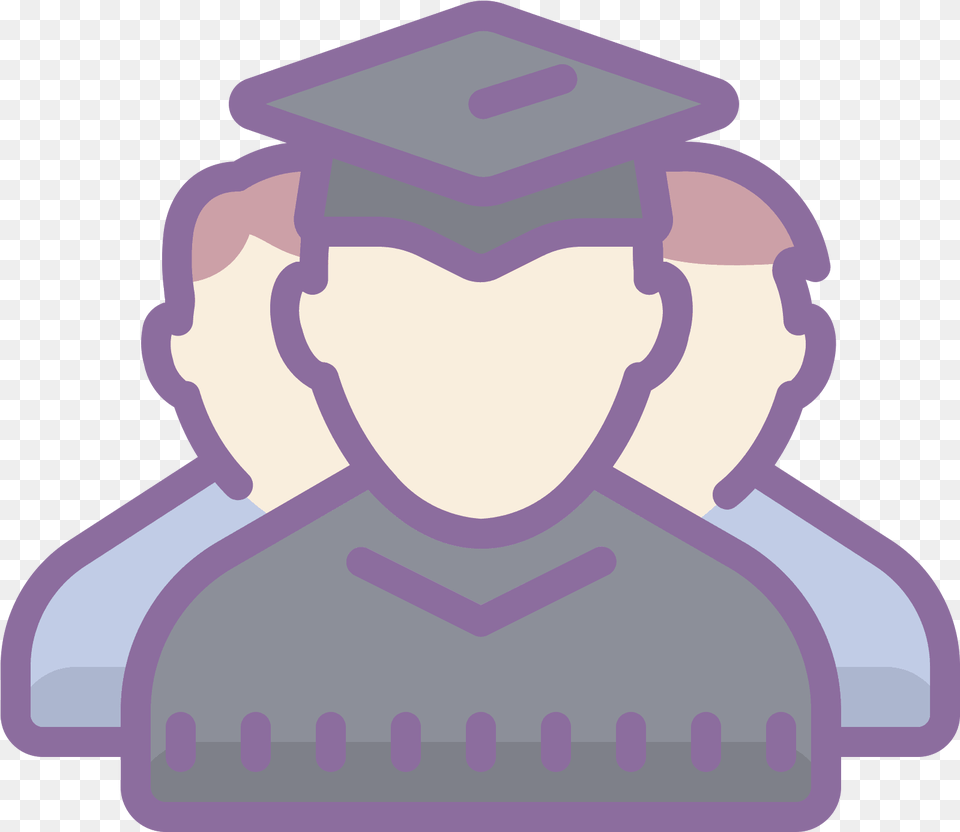 The Outline Of Two People Walking Students Icon Full Icons Students, Graduation, Person, Baby Free Transparent Png