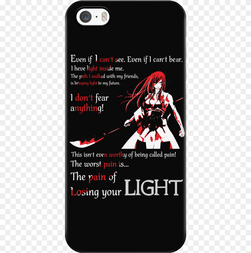 The Pain Of Losing Your Light Erza Scarlet Erza Scarlet Phone Case, Publication, Book, Comics, Adult Free Png Download