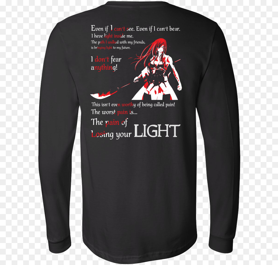 The Pain Of Losing Your Light Erza Scarlet Fairy Tail Erza, Clothing, Long Sleeve, Sleeve, T-shirt Png