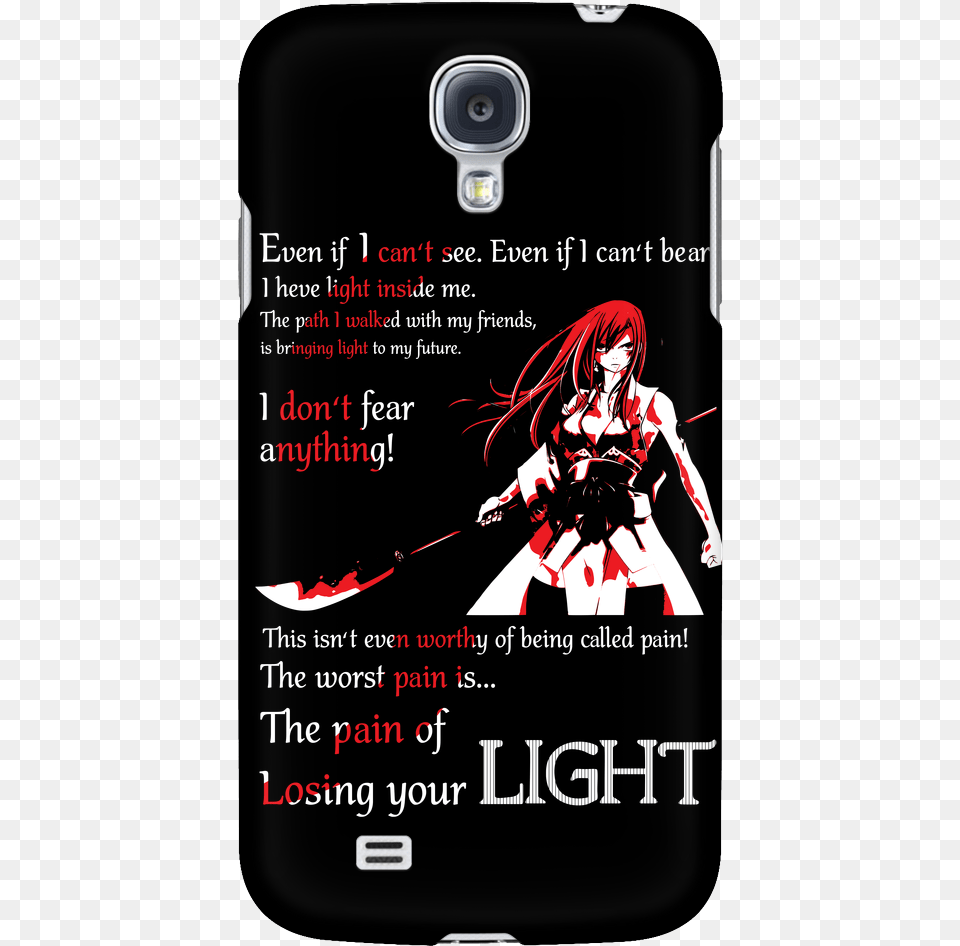 The Pain Of Losing Your Light Erza Scarlet Limited Edition Basic Tees, Phone, Electronics, Mobile Phone, Adult Free Transparent Png