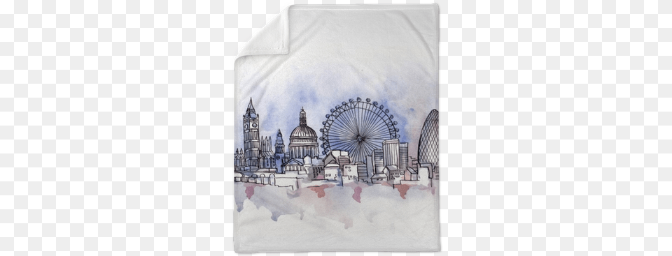 The Panoramic View Of London Watercolor Of European London, Art, Drawing, Amusement Park Free Png