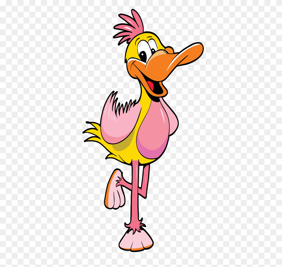 The Paper Said That Quackalingos Were Funny Friendly, Cartoon, Animal, Bird Free Png