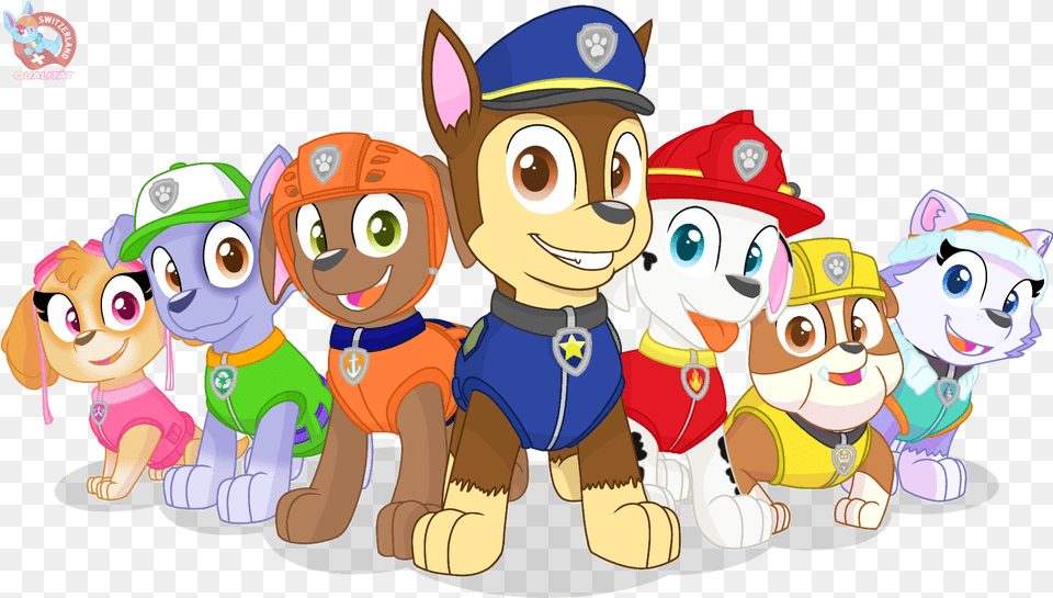 The Paw Patrol As A Group Vector, Baby, Person, Face, Head Free Transparent Png