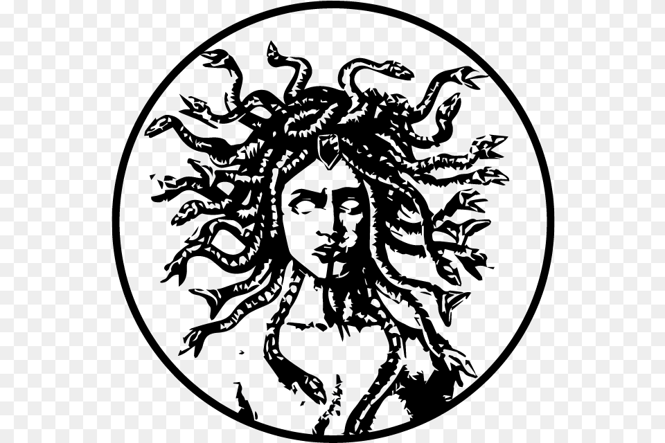 The People Of Ancient Greece Shared Stories About Gods Medusa Silhouette, Lighting, Portrait, Photography Free Transparent Png