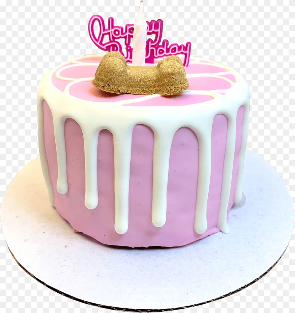 The Perfect Drip Cake For Doggos Dog Cakes Birthday Birthday Cakes For Your Pets, Birthday Cake, Cream, Dessert, Food Free Png Download