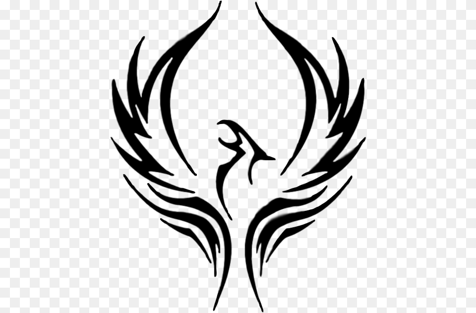 The Phoenix Theory Phoenix Rising Tattoo Black, Gray Free Png Download
