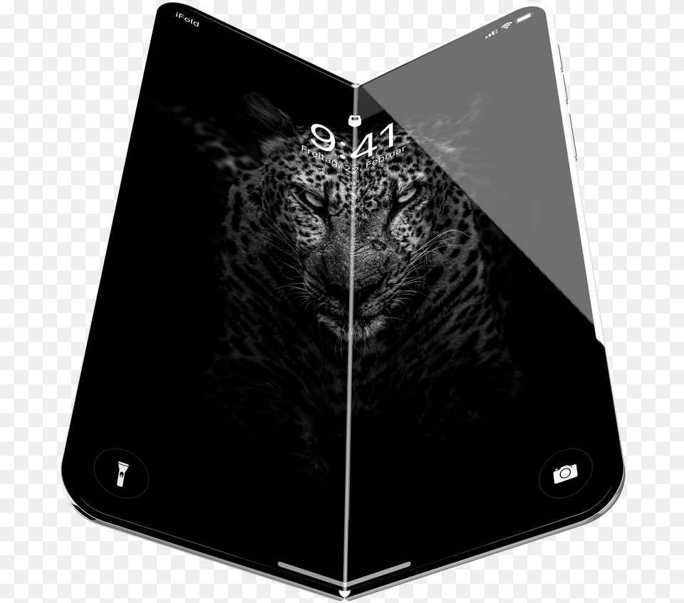 The Phone Folds Out Into A Tablet Book Cover, Animal, Mammal, Panther, Wildlife Png Image