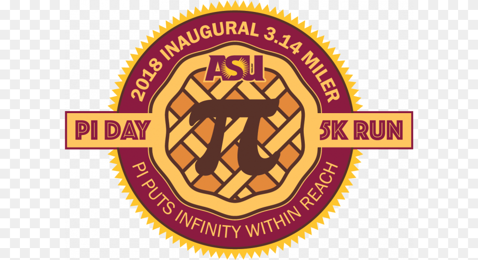 The Pi Day 5k Run Is Hosted By The School Of Mathematical Pi Day, Logo, Emblem, Symbol, Badge Free Png Download