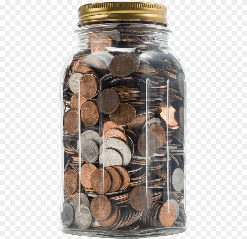 The Pickle Jar Filled With Coins Sympathy Story Jar Of Coins, Coin, Money Free Png Download