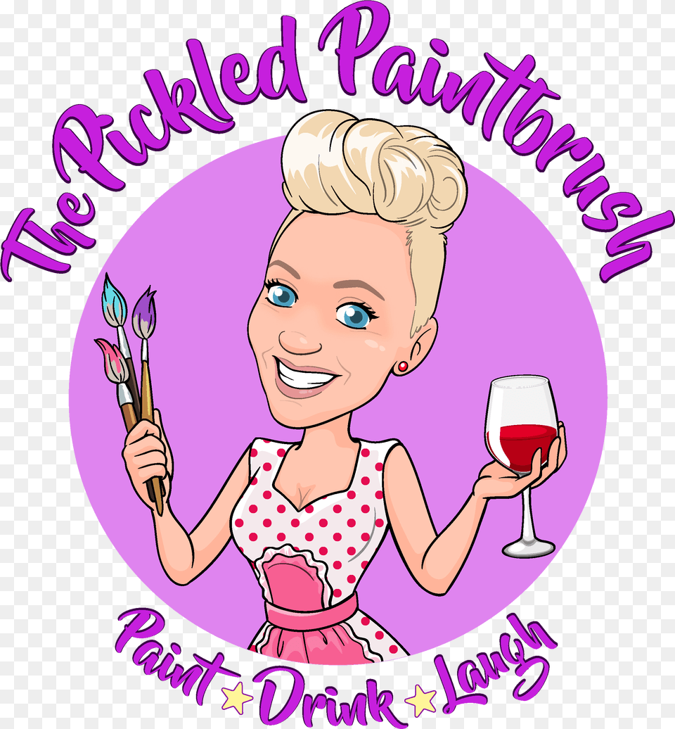 The Pickled Paintbrush Paint Drink Laugh Cartoon, Purple, Baby, Person, Head Free Png