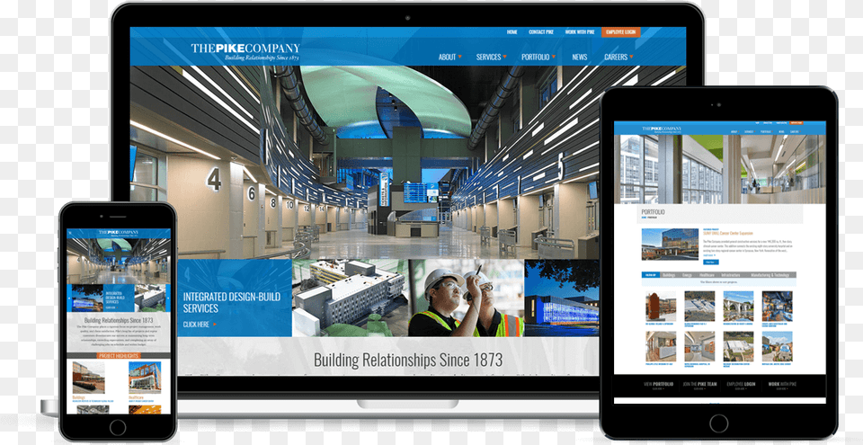 The Pike Company Web Design Website Laptop, Computer, Electronics, Tablet Computer, Person Free Png Download