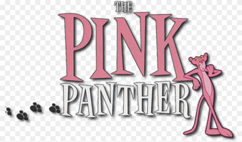 The Pink Panther Logo Image Pink Panther Movie Logo, Book, Publication, Person, Animal Free Transparent Png