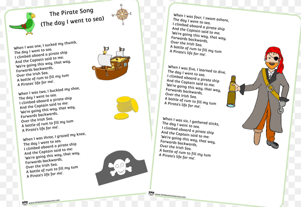 The Pirate Song Words, Advertisement, Poster, Person, Animal Free Transparent Png