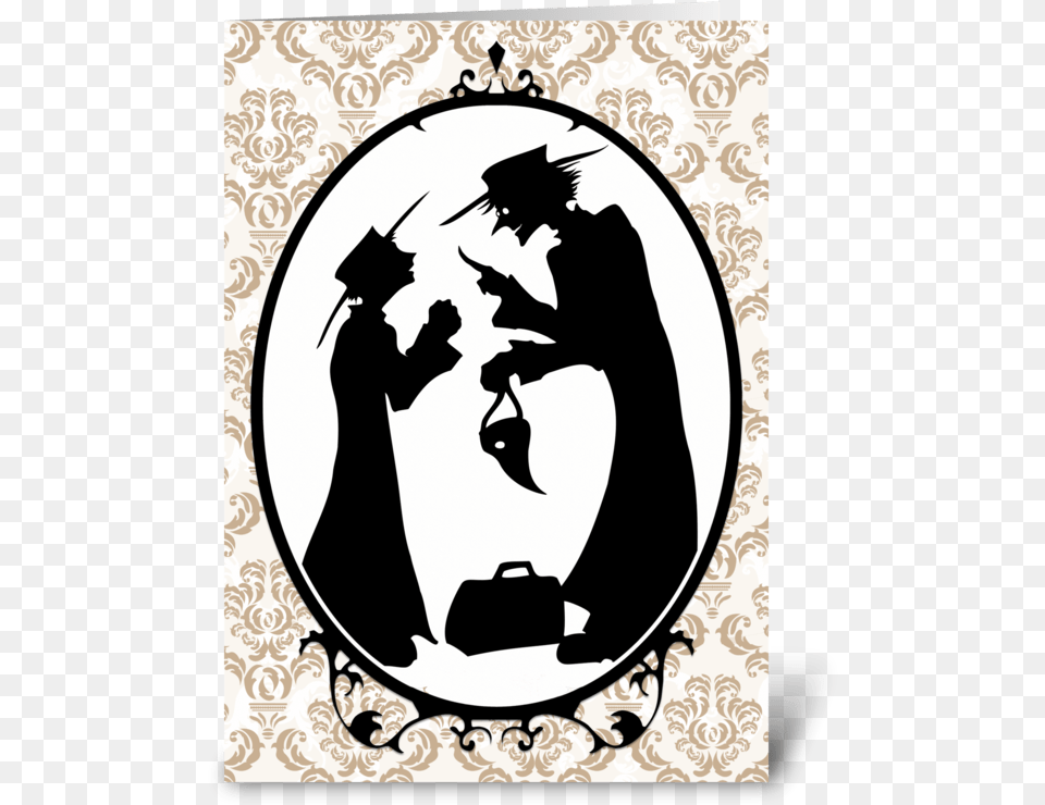 The Plague Doctor39s Son Greeting Card Greeting Card, Stencil, Person, Accessories, Bag Png Image