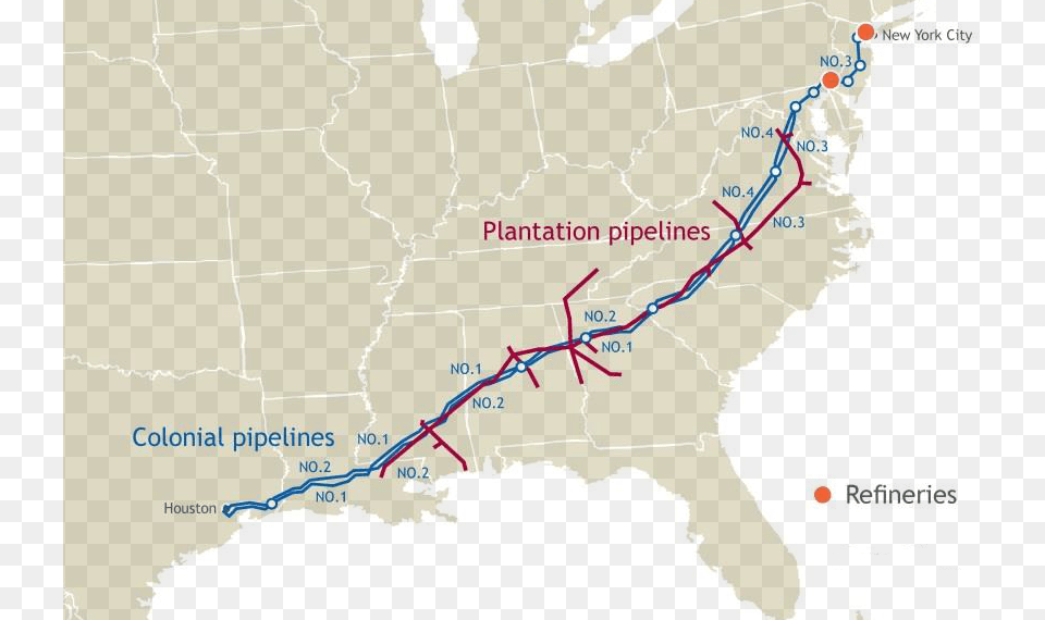 The Plantation Pipeline Transports Gasoline And Other Colonial And Plantation Pipeline Map, Chart, Plot, Atlas, Diagram Png