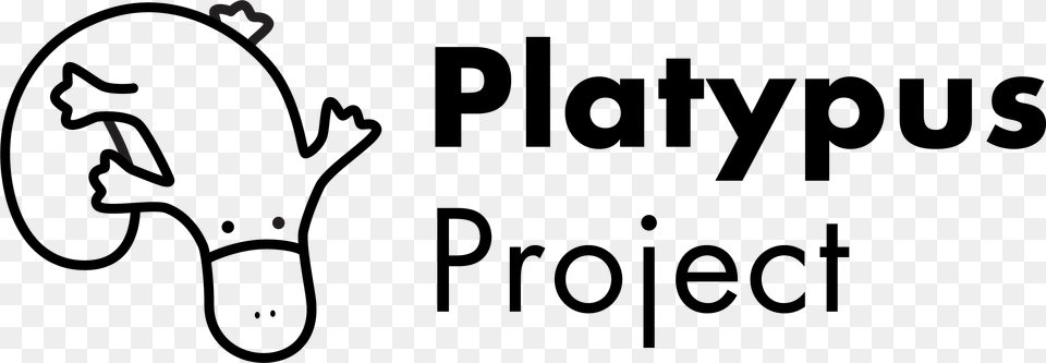 The Platypus Project Logo With A Simple Line Drawing, Text Png