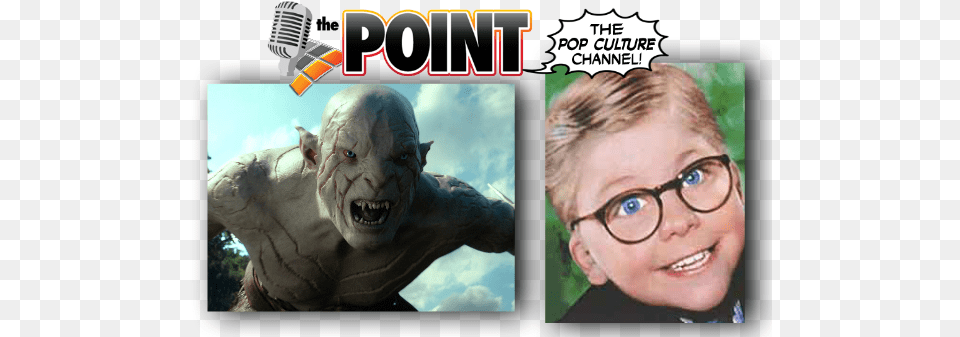 The Point Radio Ralphie Vs Smaug Happy Holidays Comicmix Manu Bennett The Hobbit, Accessories, Glasses, Person, Head Free Png