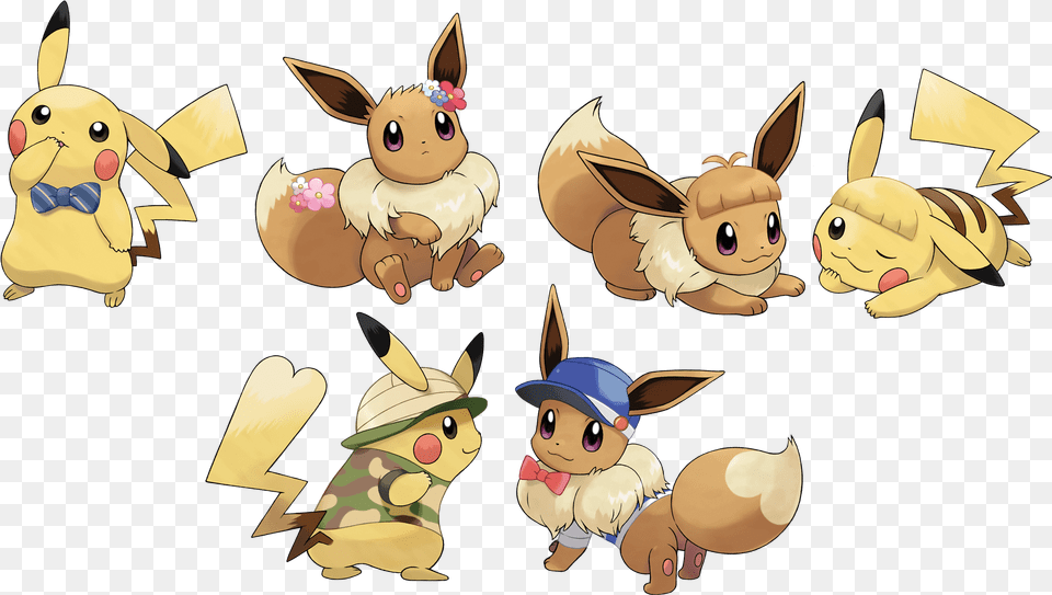 The Pokemon Let39s Go Eevee Outfits, Face, Head, Person, Baby Png