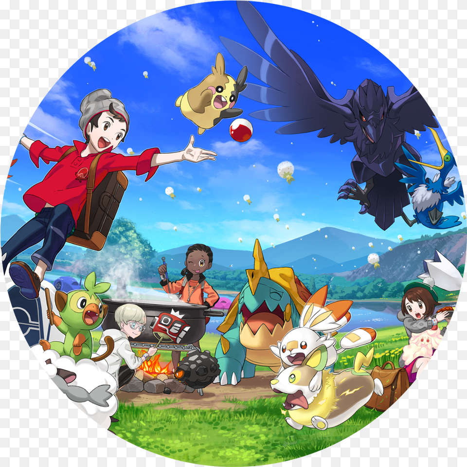 The Pokmon Dilemma Superjump Pokemon Sword And Shield Gloria Team, Baby, Person, Disk, Photography Free Png