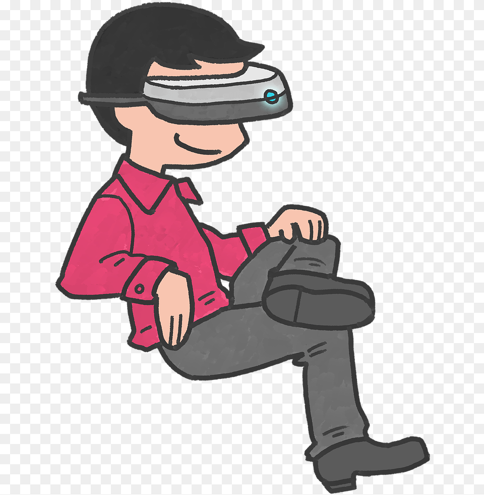 The Popularity Of Virtual Reality Has Been Rising In Vr Headset Vr Cartoon, Baby, Person, Art, Face Free Transparent Png
