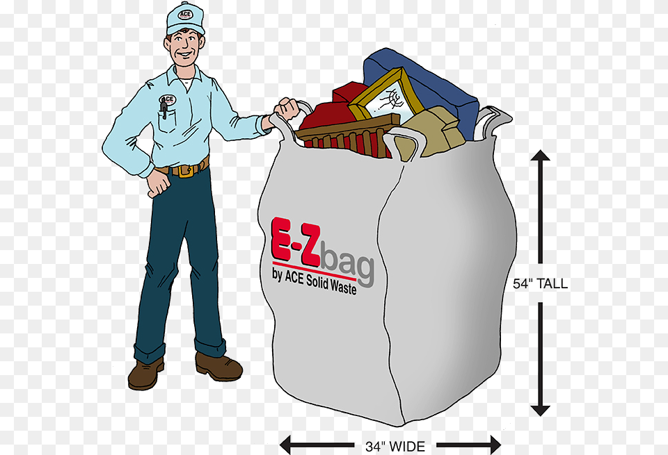 The Portable Dumpster Bag By Ace Dumpster Bags, Adult, Man, Male, Person Png