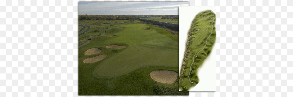 The Prairie Grasses And Fescue Covered Mounds Border Golf Course, Field, Nature, Outdoors, Golf Course Png Image