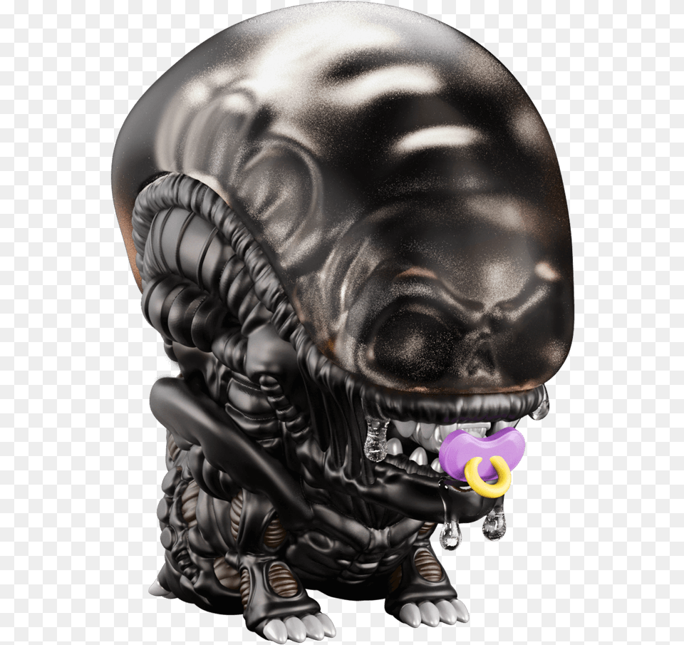 The Predatory Extraterrestrial Being From The Alien Baby Alien, Helmet, Person Free Png Download