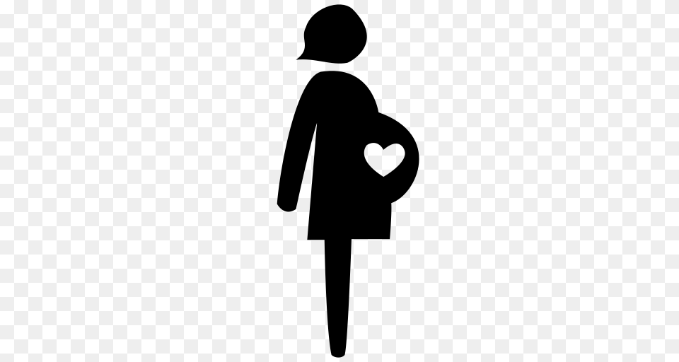 The Pregnant Mother Pregnant Woman Icon With And Vector, Gray Png