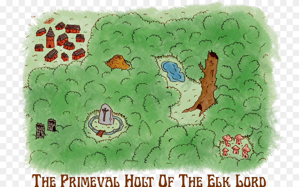 The Primeval Holt Of Elk Lord Illustration, Home Decor, Rug, Pattern Free Png Download