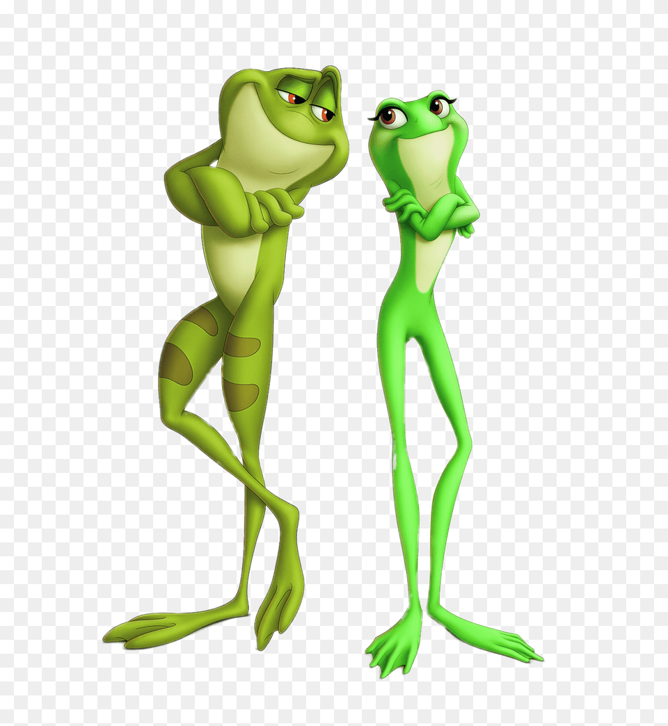 The Princess And The Frog, Green, Amphibian, Animal, Wildlife Png