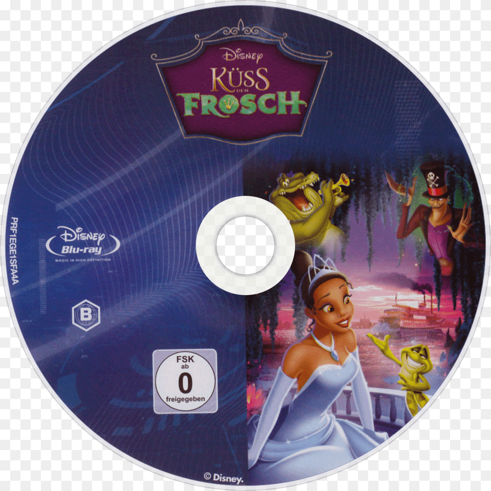 The Princess And The Frog Bluray Disc Image Principessa E Il Ranocchio La, Disk, Dvd, Person, Adult Png