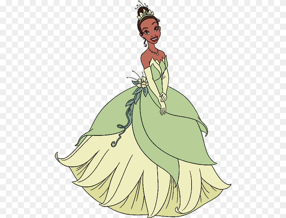 The Princess And The Frog Clip Art Disney Princess Tiana Clipart, Clothing, Dress, Gown, Formal Wear Free Transparent Png