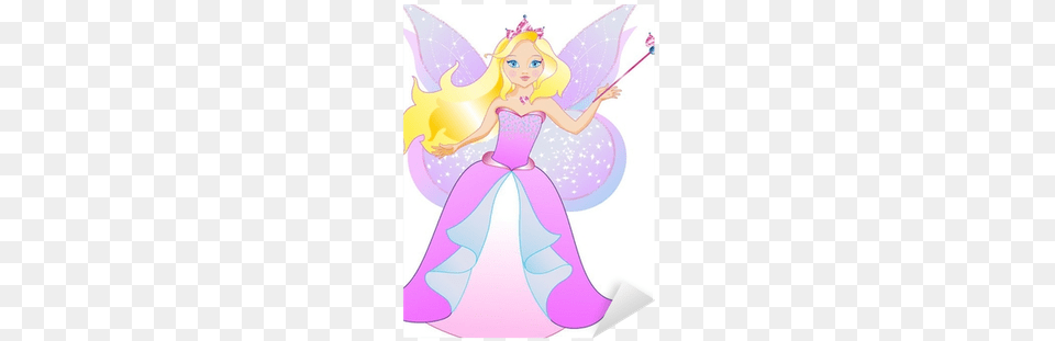 The Princess Has The Wings And Magic Wand Sticker Princes, Doll, Toy, Baby, Person Png Image