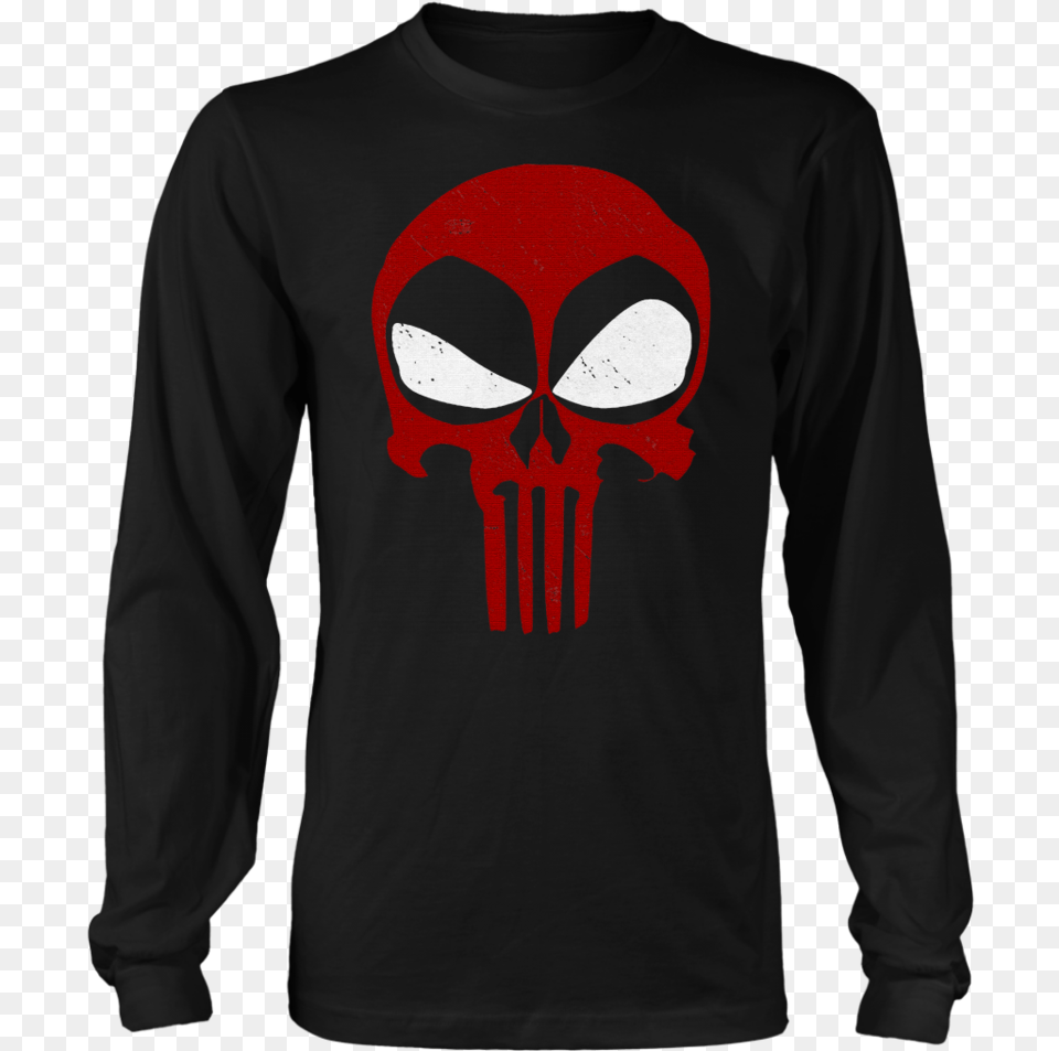 The Punisher And Deadpool Logo Mashup Shirts T Shirt Mechanic, Clothing, Sleeve, Long Sleeve, Sweatshirt Png Image