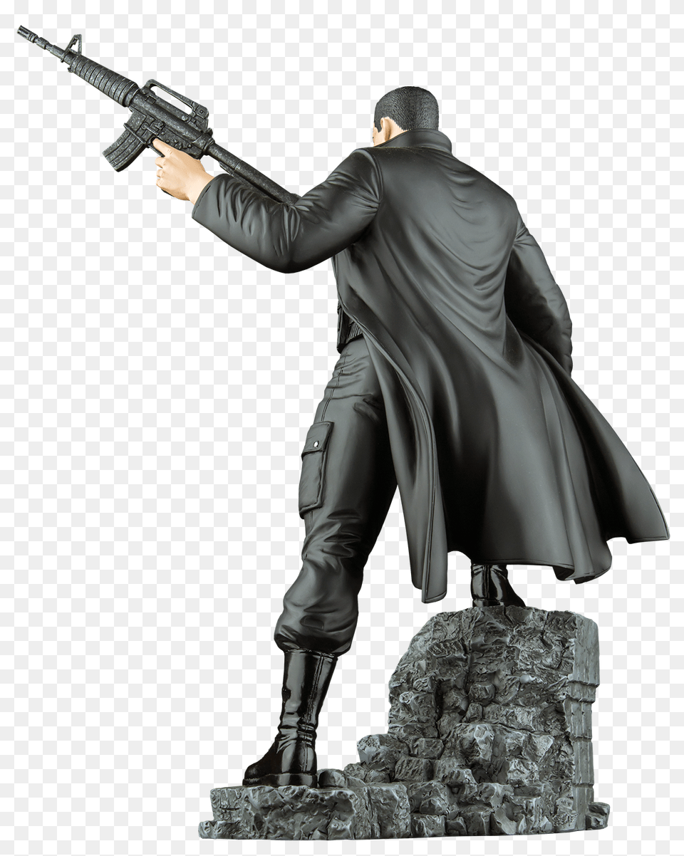 The Punisher Punisher Scale Limited Edition Statue, Weapon, Firearm, Person, Man Free Transparent Png