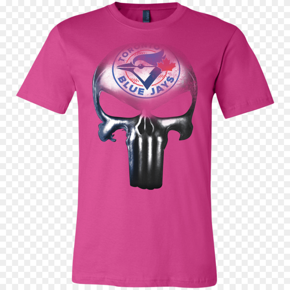 The Punisher Skull T Shirts For Toronto Blue Jays Fans Short, Clothing, Shirt, T-shirt, Ball Free Png
