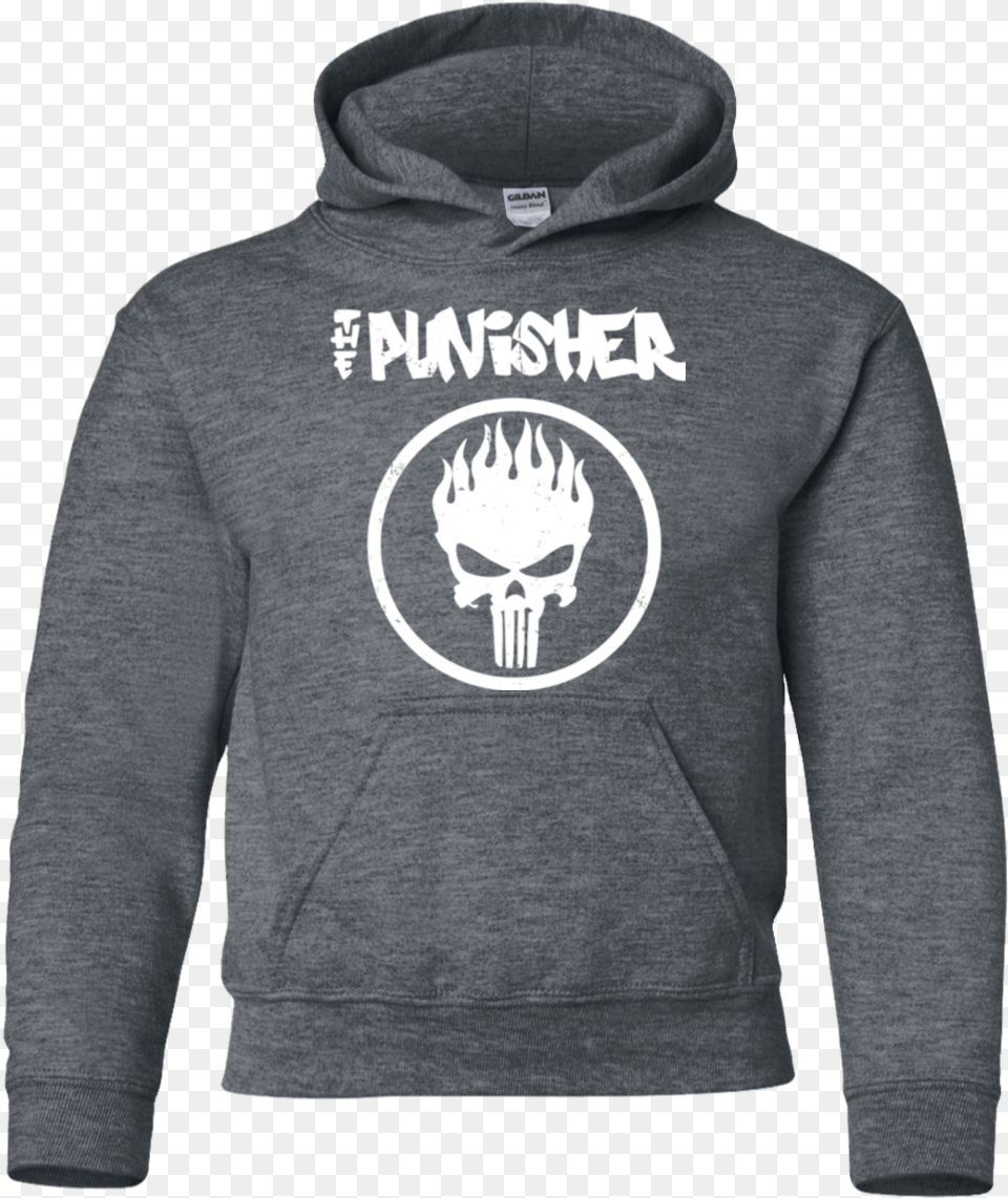 The Punisher Youth Hoodie Oggy And The Cockroaches Hoodie, Clothing, Hood, Knitwear, Sweater Free Png
