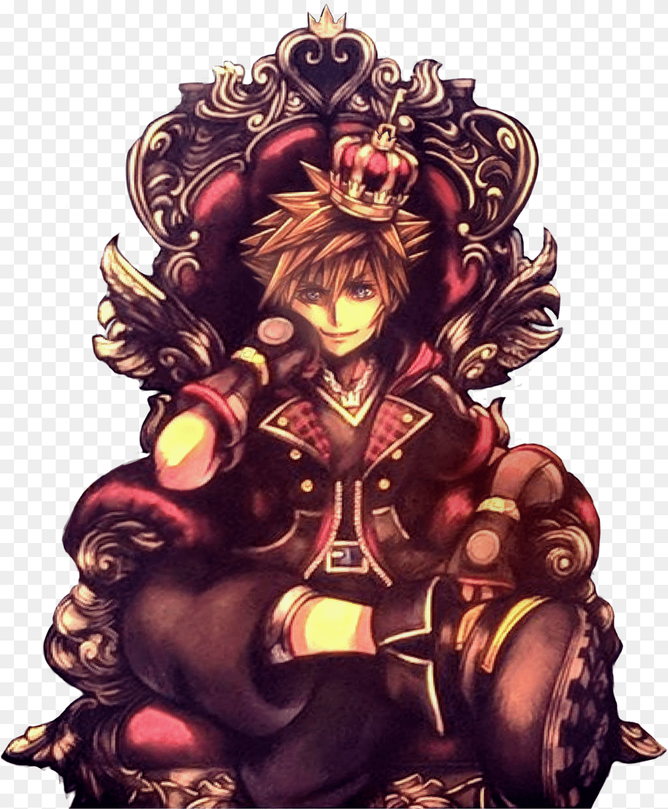 The Quality Is Not So Good But Here39s My Best Kingdom Hearts 3 Sora Throne, Book, Comics, Publication, Baby Png Image