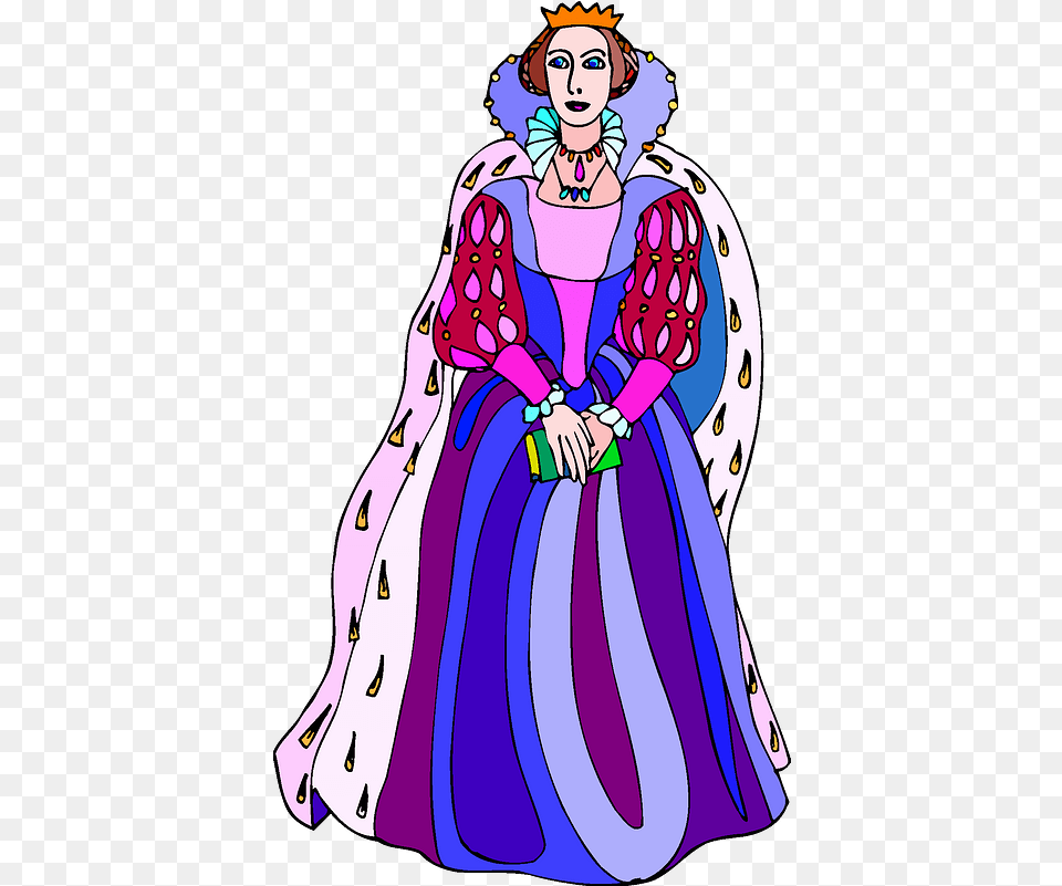 The Queen Clipart Creazilla Queen Clipart, Clothing, Dress, Gown, Fashion Free Transparent Png