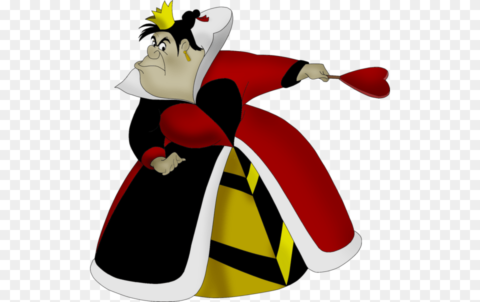 The Queen Of Hearts, Cape, Clothing, Cartoon, Person Free Png Download
